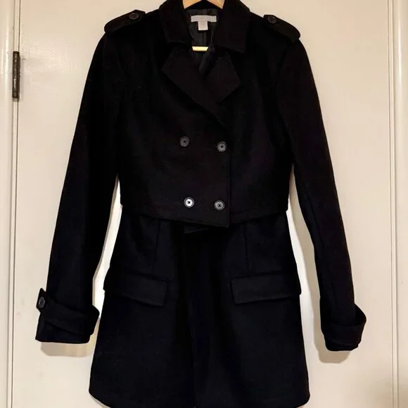 Adidas SLVR Double-Breasted Women's Pea Coat size XS (Like Y3/Y-3) - Picture 2 of 7